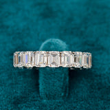 Emerald Cut Lab-Grown Diamond Eternity Wedding Band