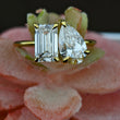 Emerald & Pear Lab Grown Diamond Engagement Ring