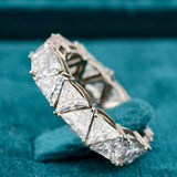 Trillion Cut Diamond Luxury Wedding Band