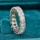Emerald Cut Lab-Grown Diamond Eternity Wedding Band