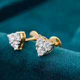 Side View of Lab Grown Diamond Stud Earrings