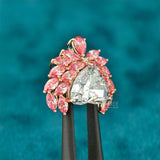 side view of heart diamond pendant​