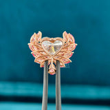 back side view of pink diamond pendant​