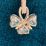back side view of heart diamond pendant​
