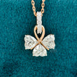 front view of heart with diamonds pendant