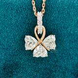 front view of heart with diamonds pendant