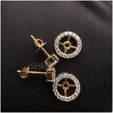 0.50 Ct Round Lab Grown Diamond Halo Stud Earrings for Women in 18Kt Yellow Gold Elegant and Sparkling Jewelry for Everyday Wear and Special Occasions