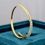 Side Close View of Lab Grown Diamond Bangle Bracelets​
