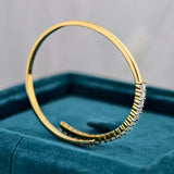 Side Close View of Lab Grown Diamond Bangle Bracelets​
