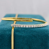Top Horizontal View of Lab Created Diamond Bangle Bracelet​
