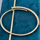 Top Horizontal View of Lab Created Diamond Bangle Bracelet​

