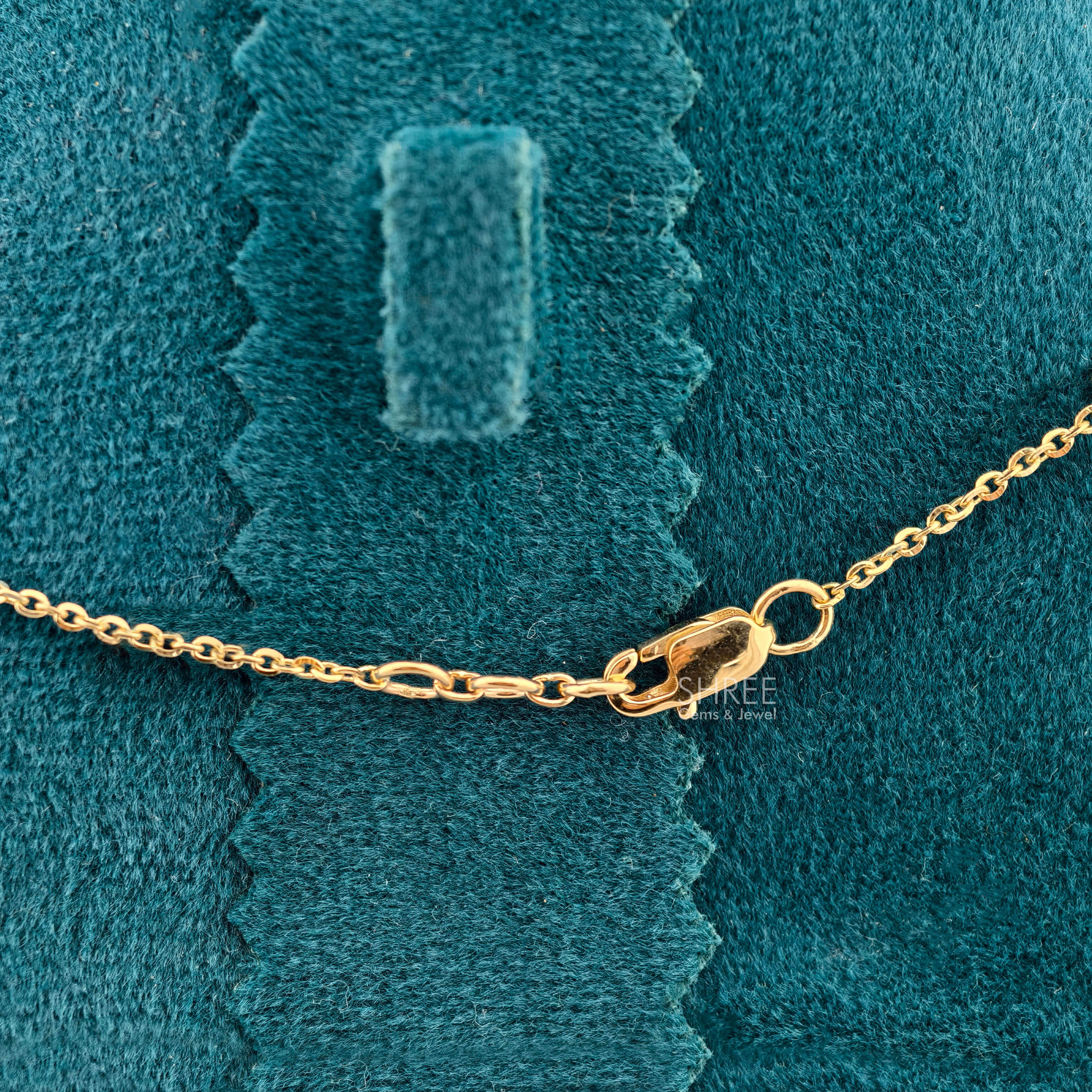 lock view of womens diamond chain necklace​