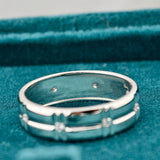 Back View of Lab Grown Men's Wedding Band​