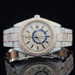 Front View of Luxury Moissanite Iced GMT Watch – Automatic Two Tone