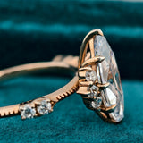 Side View of Marquise Lab Grown Diamond Ring​