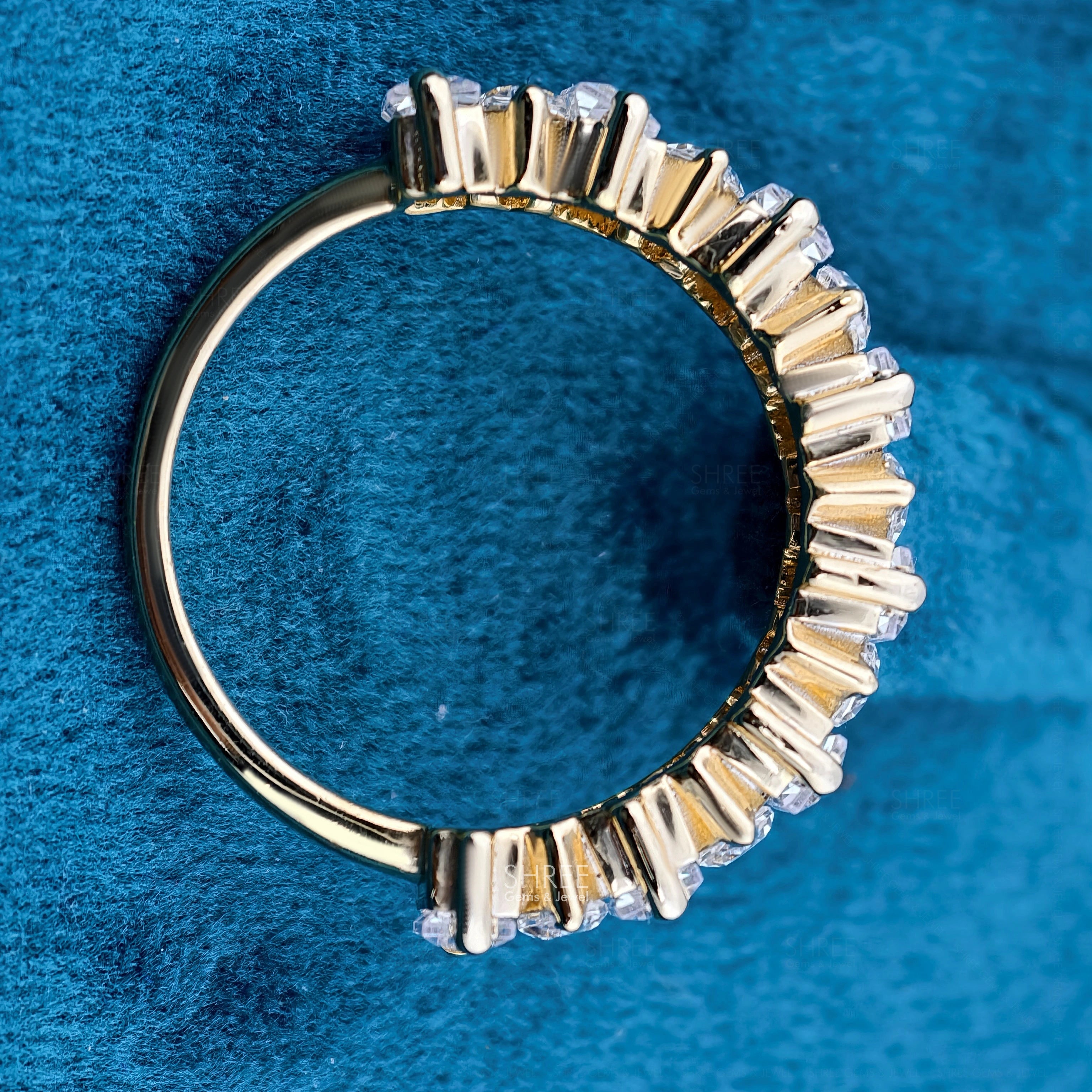 Full View Of Marquise & Baguette Lab Diamond Eternity Ring