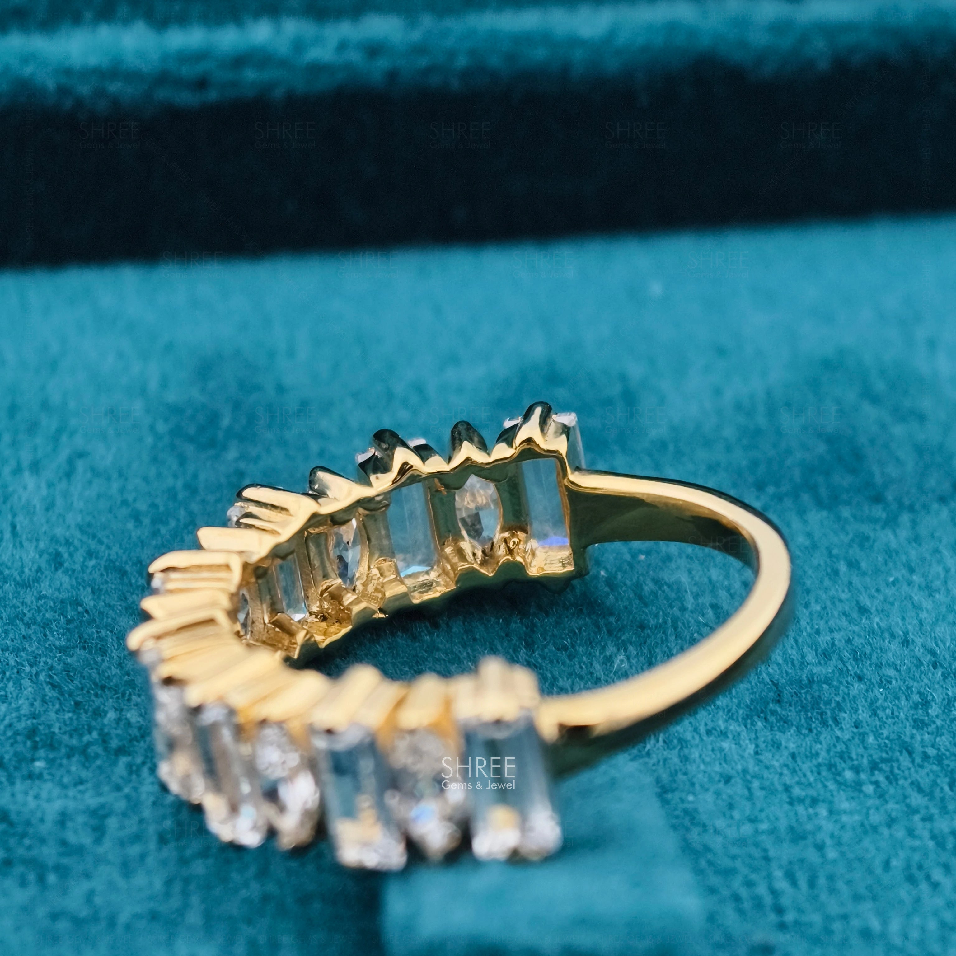 Back Setting View of Lab Grown Diamond Eternity Ring
