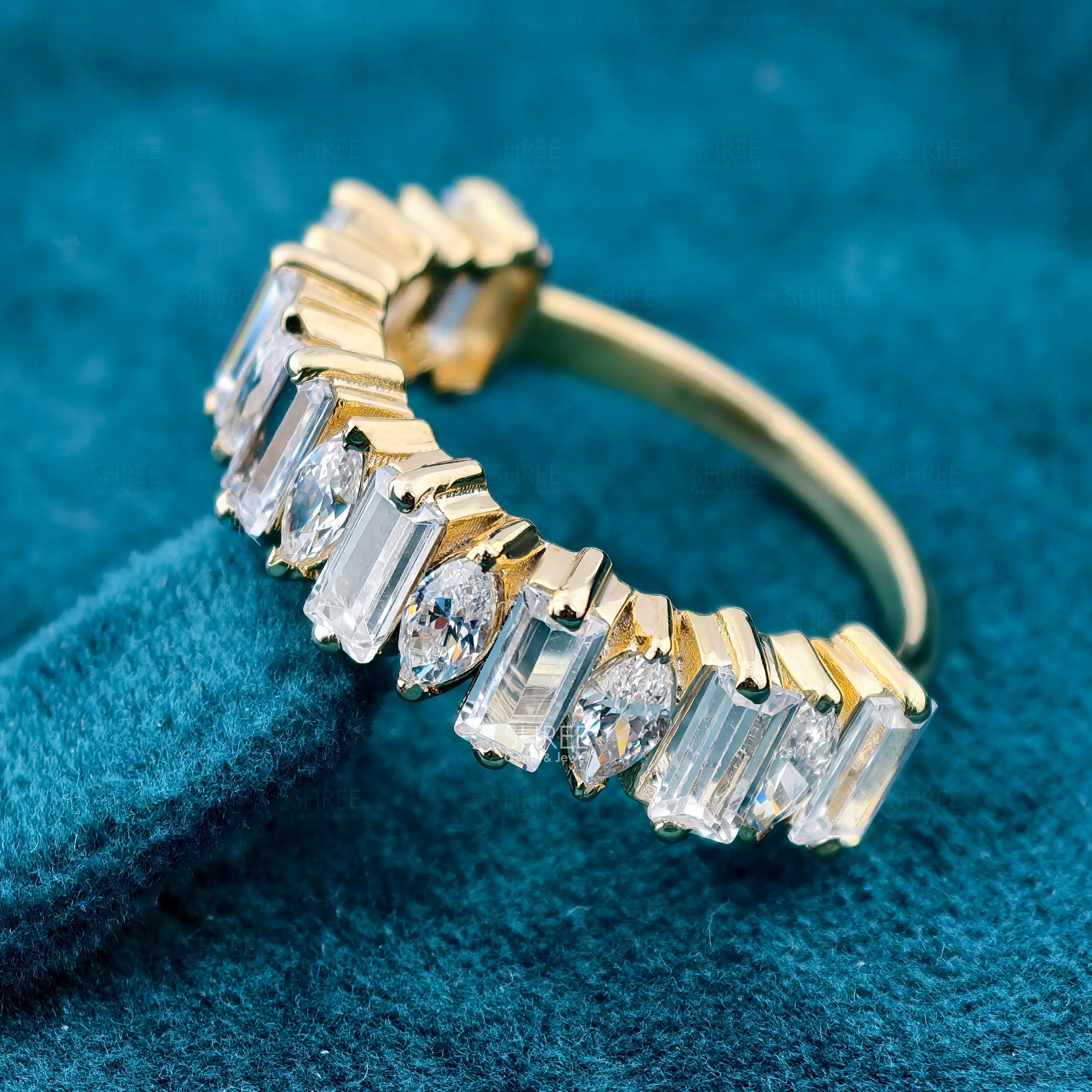 Side View of Lab Created Diamond Eternity Rings​