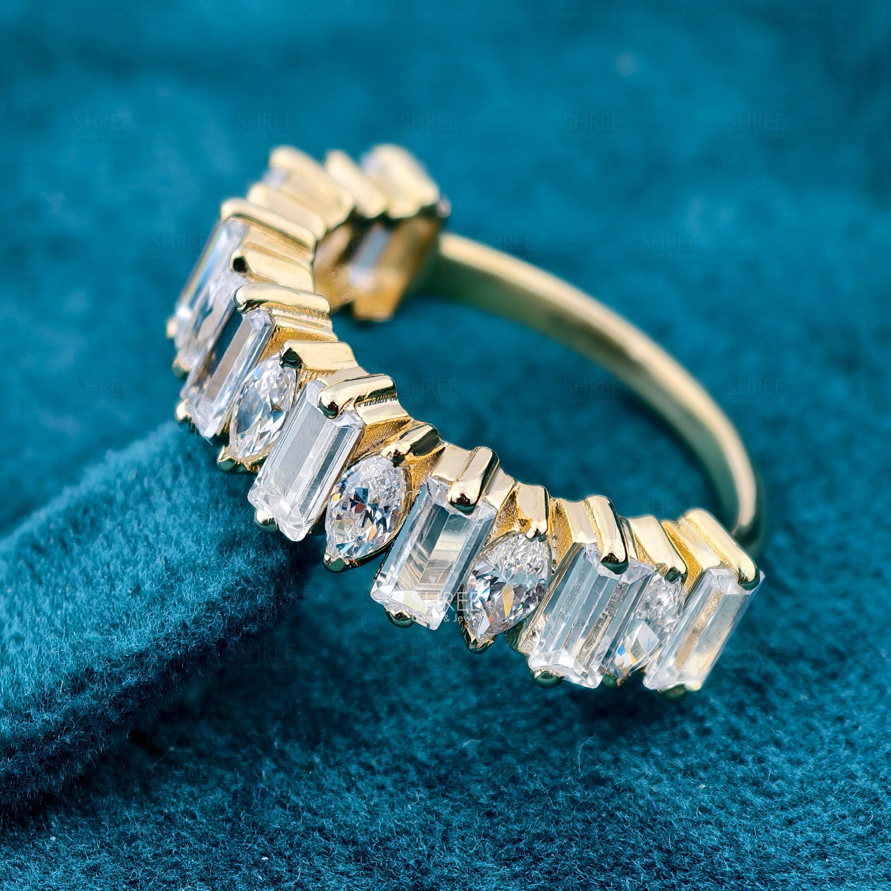 Side View of Lab Created Diamond Eternity Rings​
