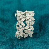 front view of Marquise & Round Diamond Dangle Earrings​