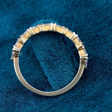 Full band view of Marquise & Round Lab Diamond Half Eternity Band