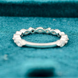 Back side view of Marquise and Round Diamond Eternity Ring​