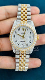 Front View of Men’s Iced Out Watch 41mm – Arabic Dial Jubilee