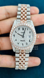 Front View of Men’s Iced Out Watch 41mm – Arabic Dial Jubilee
