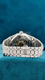 Back side view of Skeleton Moissanite Watch 41mm – White Gold AP Style