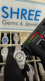 Diamond tester view of Skeleton Moissanite Watch 41mm – White Gold AP Style
