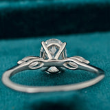 Oval Cut Lab Diamond Three Stone Classic Engagement Ring