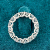 full view of oval diamond eternity band​