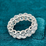 metal view of oval eternity band lab diamond​


