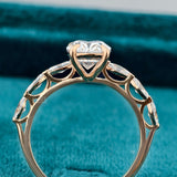 Full Band View Of Oval & Marquise Cut Lab Grown Diamond Anniversary Ring