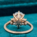 Back Side View Of Pear Cut Lab Diamond Hidden Halo Engagement Ring