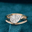 Front view of Pear Cut Lab Grown Diamond Solitaire Split Shank Engagement Ring