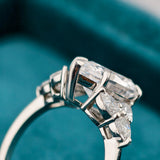 Setting View of Pear Shaped Lab Grown Diamond Ring