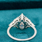 Back View of Lab Grown Pear Diamond Ring