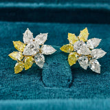 front view o lab diamond stud earrings for women