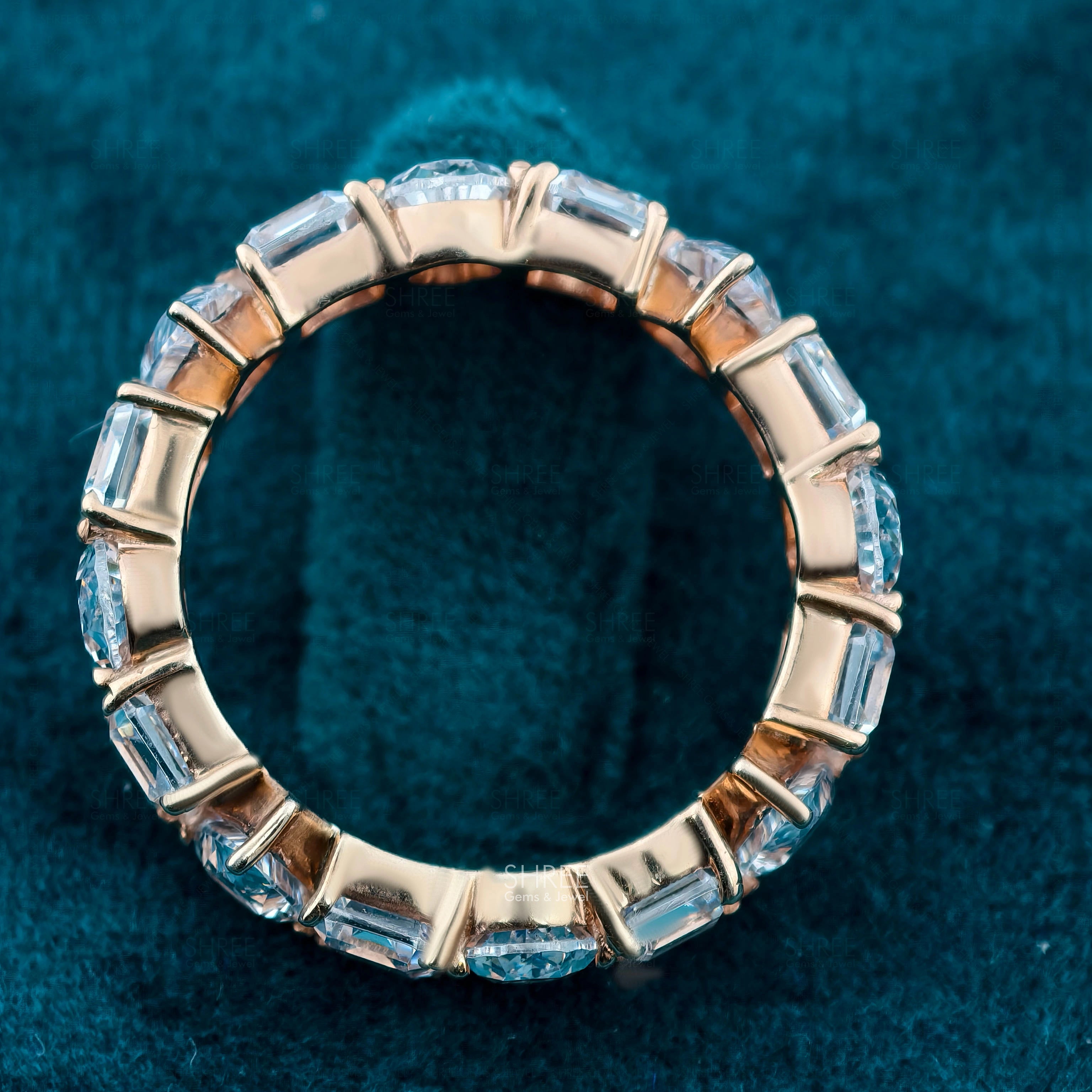 Pear & Emerald Cut Lab Grown Diamond Eternity Band