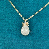 front view of lab diamond pendant​
