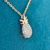 side view of lab created diamond pendant​