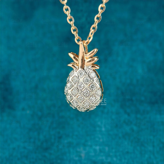 front view of lab grown diamond pendant​
