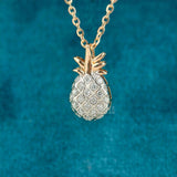 front view of lab grown diamond pendant​
