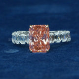 front view of radiant cut diamond engagement rings​
