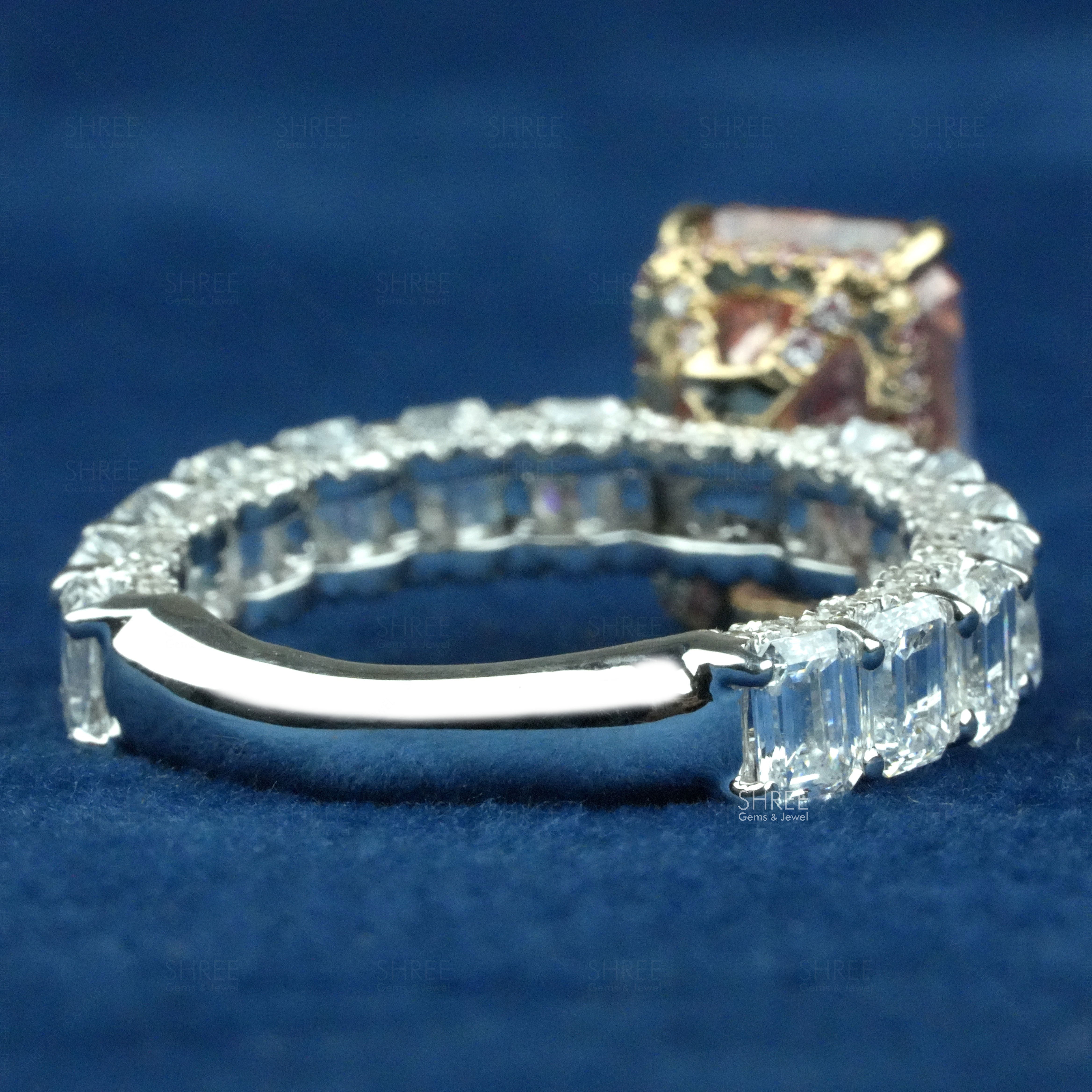 back view of radiant cut diamond ring​