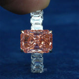 front view of radiant cut diamond engagement rings​