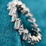 Marquise & Baguette Cut Lab Diamond Wedding Band