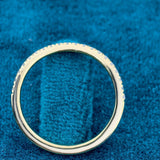 Full band view of Round Curved Diamond Wedding Band For Her
