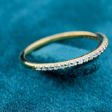 Side View of Round Lab Grown Diamond Half Eternity Band​

